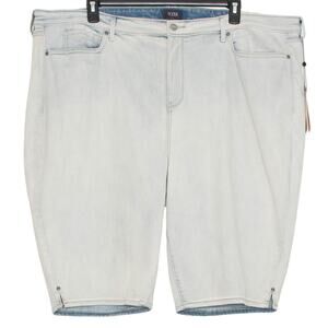 NWT NYDJ Jeans Knee Capri Lift Tuck Bermuda Casual Light Wash Comfort Blue 28W